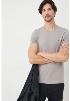Tommy Hilfiger Тениска в сиво с изчистен дизайн - Pepit.bg