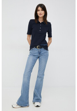 Tommy Hilfiger Тениска с яка в тъмносиньо - Pepit.bg