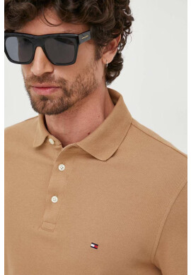 Tommy Hilfiger Тениска с яка в зелено с изчистен дизайн - Pepit.bg