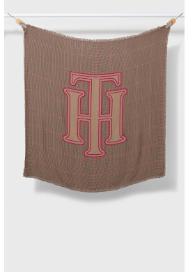 Tommy Hilfiger Тънък шал в тюркоазено с десен - Pepit.bg