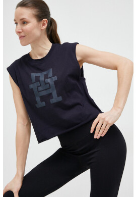 Tommy Hilfiger Топ дамски в тъмносиньо - Pepit.bg