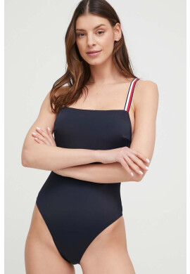 Tommy Hilfiger Цял бански в тъмносиньо с леко подплатена чашка - Pepit.bg