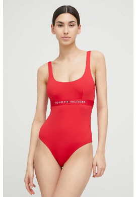 Tommy Hilfiger Цял бански в червено с мека чашка - Pepit.bg