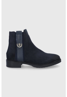 Tommy Hilfiger Велурени боти в черно - Pepit.bg