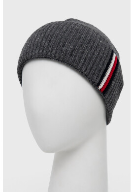 Tommy Hilfiger Вълнена шапка в сиво от вълна - Pepit.bg