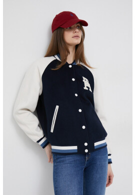 Tommy Hilfiger Вълнено яке бомбър в тъмносиньо с преходна изолация - Pepit.bg