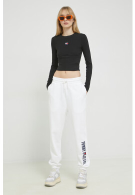 Tommy Jeans Блуза с дълги ръкави мъжка в черно с апликация - Pepit.bg