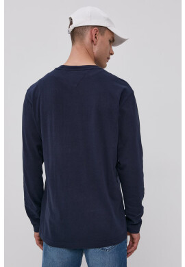 Tommy Jeans Блуза с дълги ръкави мъжка в тъмносиньо с апликация - Pepit.bg