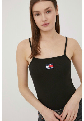 Tommy Jeans Боди дамско в черно - Pepit.bg