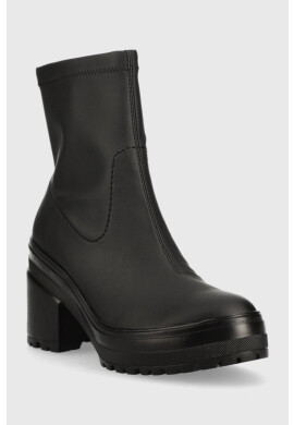 Tommy Jeans Боти Heeled Boot в черно с висок ток - Pepit.bg