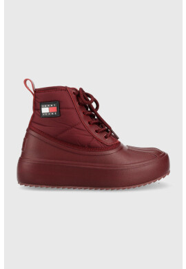 Tommy Jeans Боти Fashion Boot в бордо с платформа с лека изолация - Pepit.bg
