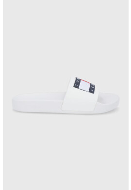 Tommy Jeans Чехли дамско в бяло - Pepit.bg