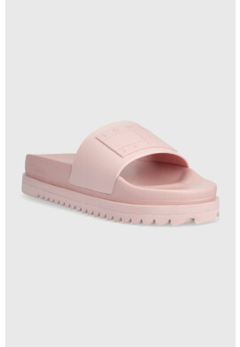 Tommy Jeans Чехли ELEV FLTFRM PL SLD в розово с платформа - Pepit.bg
