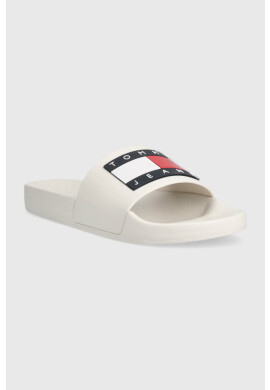 Tommy Jeans Чехли FLAG POOL SLD ESS в бяло EN0EN02115 - Pepit.bg