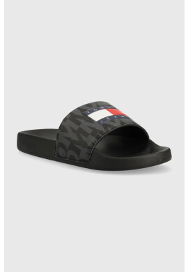 Tommy Jeans Чехли POOL SLIDE PRINT в черно EM0EM01146 - Pepit.bg