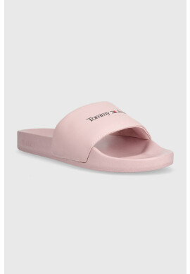 Tommy Jeans Чехли PRINTED PU POOL SLD в розово EN0EN02107 - Pepit.bg