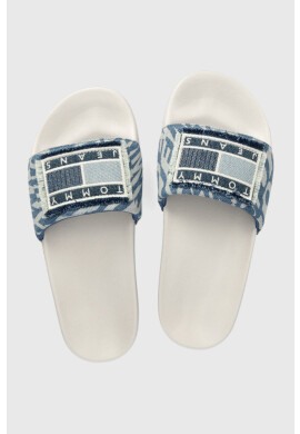 Tommy Jeans Чехли TJW POOL SLIDE DENIM в бяло EN0EN02224 - Pepit.bg