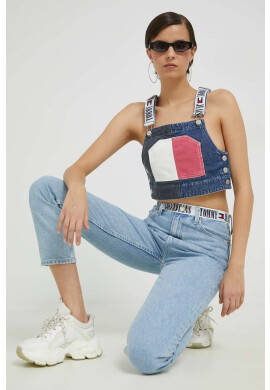 Tommy Jeans Дънков топ в синьо - Pepit.bg