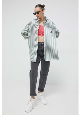 Tommy Jeans Дънков топ в розово - Pepit.bg