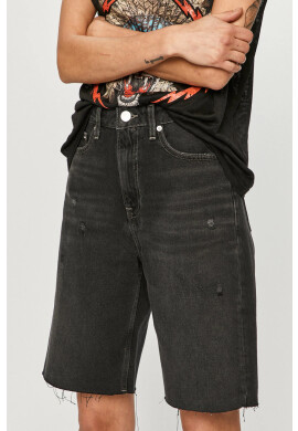Tommy Jeans Къс панталон дамски в черно - Pepit.bg