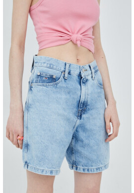 Tommy Jeans Дънкови къси панталони с изчистен дизайн с висока талия - Pepit.bg