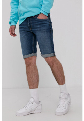 Tommy Jeans Дънкови къси панталони в розово с изчистен дизайн с висока талия - Pepit.bg