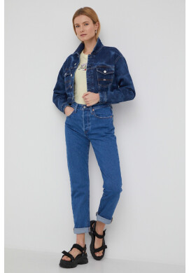 Tommy Jeans Дънково яке дамско в тъмносиньо с преходна изолация - Pepit.bg