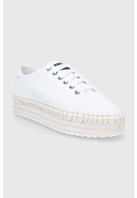 Tommy Jeans Еспадрили в бяло с платформа - Pepit.bg