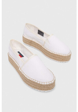 Tommy Jeans Еспадрили FLATFORM ESPADRILLE в бяло с платформа EN0EN02078 - Pepit.bg