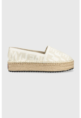 Tommy Jeans Еспадрили LOGOMANIA ESPADRILLE в бежово с платформа EN0EN02079 - Pepit.bg