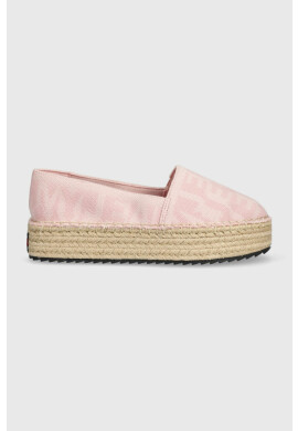 Tommy Jeans Еспадрили LOGOMANIA ESPADRILLE в розово с платформа EN0EN02079 - Pepit.bg