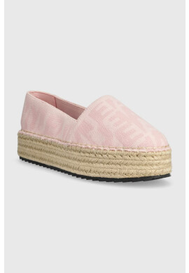 Tommy Jeans Еспадрили LOGOMANIA ESPADRILLE в розово с платформа EN0EN02079 - Pepit.bg