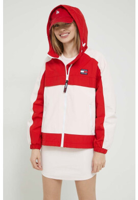 Tommy Jeans Яке в червено с преходна изолация - Pepit.bg