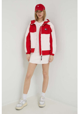 Tommy Jeans Яке в червено с преходна изолация - Pepit.bg