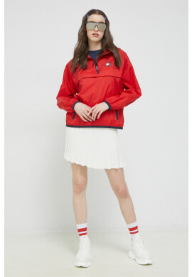 Tommy Jeans Яке в червено с преходна изолация с уголемена кройка - Pepit.bg