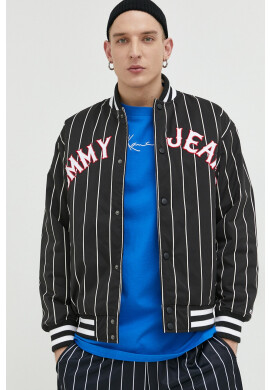 Tommy Jeans Яке бомбър в черно с преходна изолация с уголемена кройка - Pepit.bg