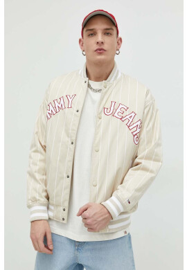 Tommy Jeans Яке бомбър в бежово с преходна изолация с уголемена кройка - Pepit.bg
