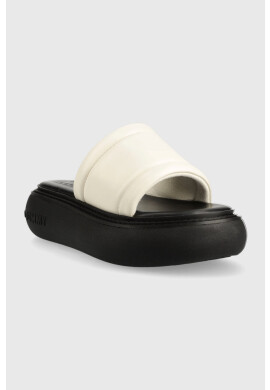 Tommy Jeans Кожени чехли VOLUME SANDAL в бежово с платформа EN0EN02076 - Pepit.bg