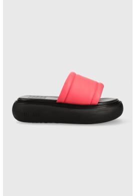Tommy Jeans Кожени чехли VOLUME SANDAL в розово с платформа EN0EN02076 - Pepit.bg