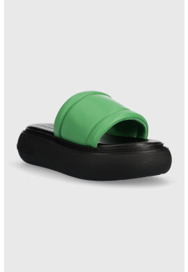 Tommy Jeans Кожени чехли VOLUME SANDAL в зелено с платформа EN0EN02076 - Pepit.bg