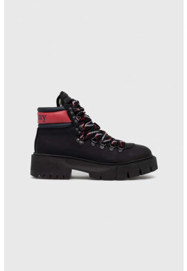 Tommy Jeans Кожени кубинки в черно с платформа - Pepit.bg