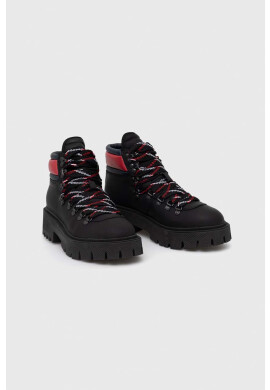 Tommy Jeans Кожени кубинки в черно с платформа - Pepit.bg