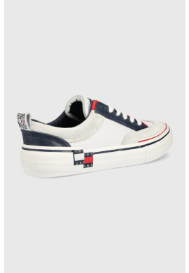 Tommy Jeans Кожени маратонки в бяло - Pepit.bg