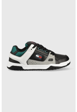 Tommy Jeans Кожени маратонки Skate Sneaker в черно - Pepit.bg