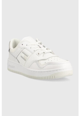 Tommy Jeans Кожени маратонки BASKET CUPSOLE в бяло EM0EM01194 - Pepit.bg
