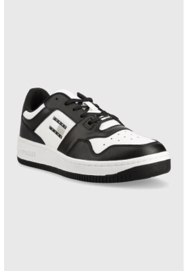 Tommy Jeans Кожени маратонки BASKET LEATHER в черно EM0EM01165 - Pepit.bg