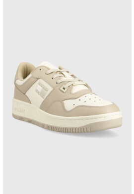 Tommy Jeans Кожени маратонки BASKET LEATHER в черно EM0EM01165 - Pepit.bg