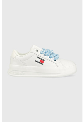 Tommy Jeans Кожени маратонки CITY FLATFORM в бяло EN0EN02117 - Pepit.bg