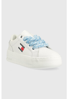 Tommy Jeans Кожени маратонки CITY FLATFORM в бяло EN0EN02117 - Pepit.bg