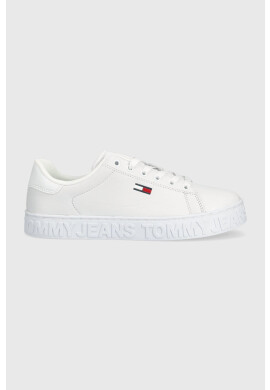 Tommy Jeans Кожени маратонки Cool Sneaker Ess в бяло - Pepit.bg